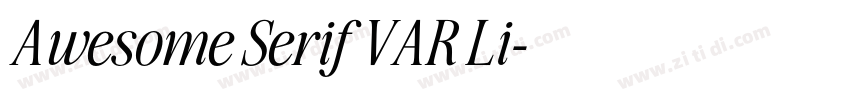 Awesome Serif VAR Li字体转换